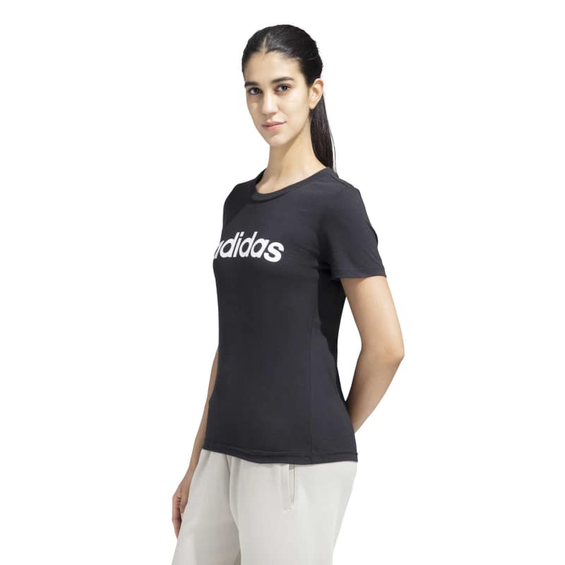 DP2361_7_APPAREL_On Model_Side View_white Adidas Essentials Linear Slim Tee DP2361 – 3