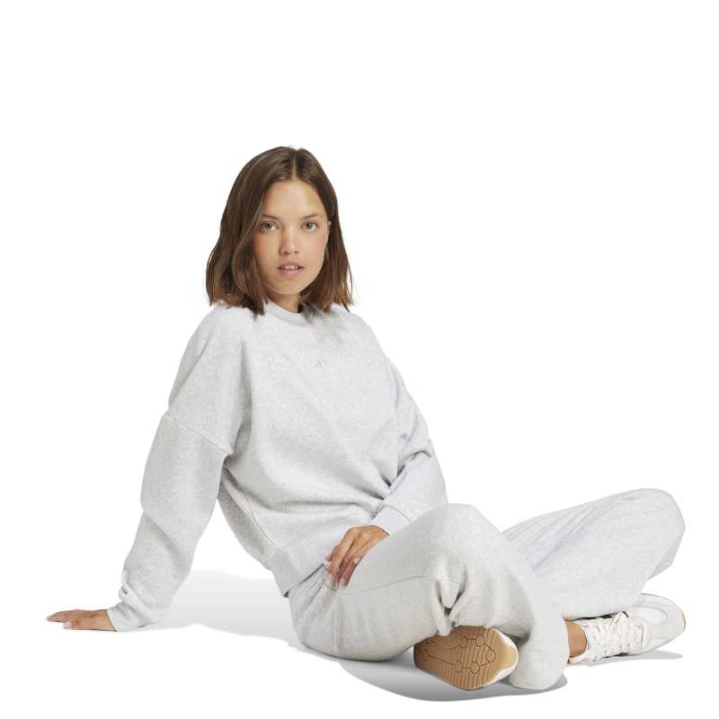 JI6060_4_APPAREL_On Model_Walking View_white Adidas Essentials Small Logo Feelcozy Sweatshirt JI6060 – 3