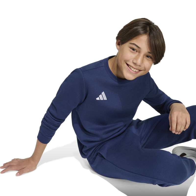 JZ6552_5_APPAREL_On Model_Detail View 1_white Adidas Entrada 26 Sweat Top Kids JZ6552 – 4