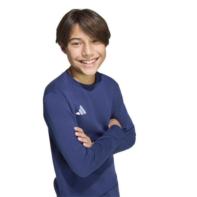JZ6552_6_APPAREL_On Model_Detail View 2_white Adidas Entrada 26 Sweat Top Kids JZ6552 – 3