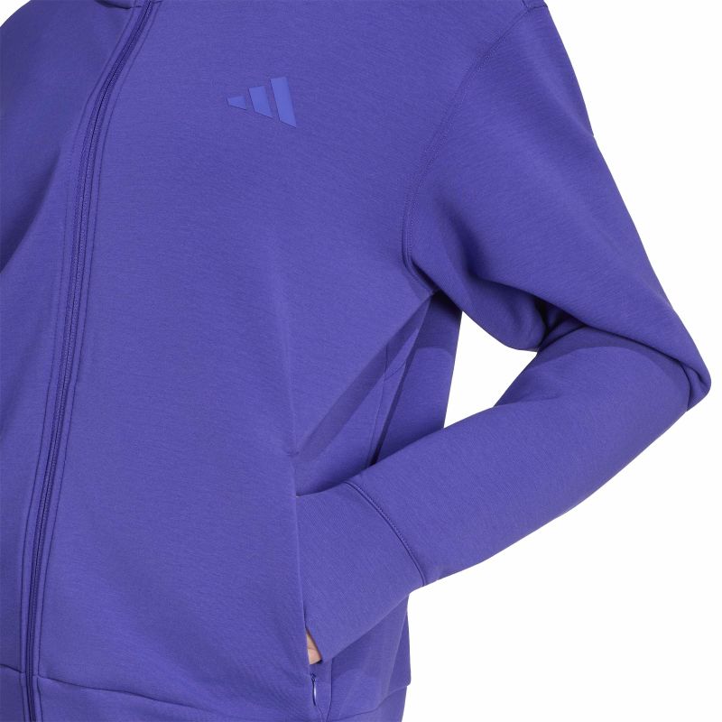 KS3299_7_APPAREL_On Model_Detail View 2_white Adidas Designed 4 Training Full-Zip Hooded Sweatshirt KS3299 – 4