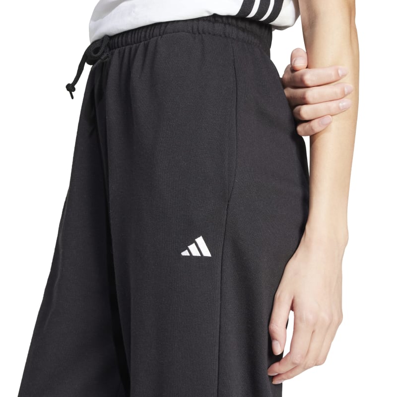 JD7999_6_APPAREL_On Model_Detail View 1_white Adidas Essentials Small Logo French Terry Cuffed Pants JD7999 – 4